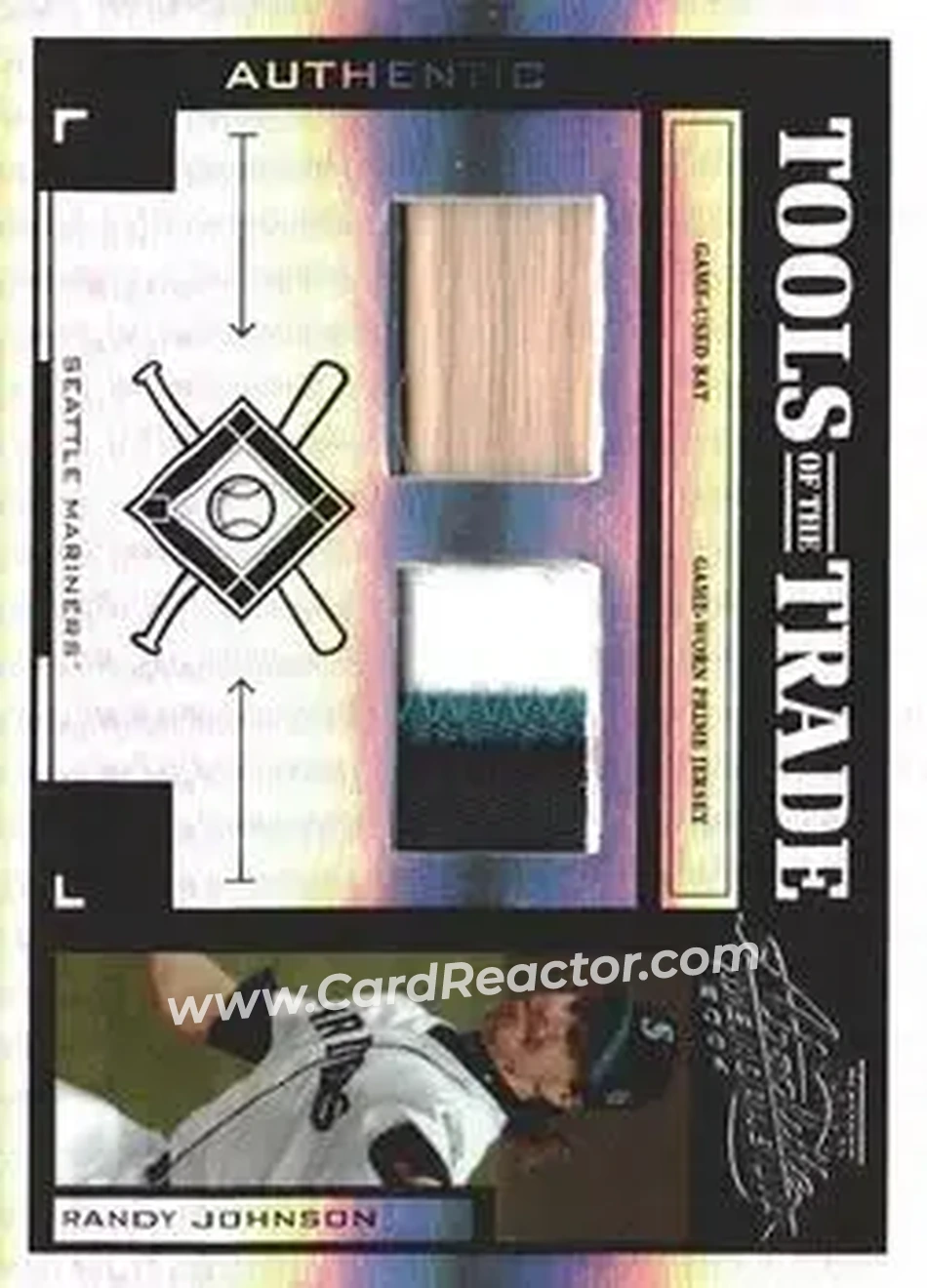 2004 Playoff Absolute Memorabilia - Tools of the Trade Material Combo PS #TT-119 - Randy Johnson - Seattle Mariners - Front