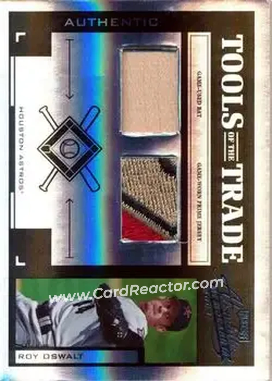 2004 Playoff Absolute Memorabilia - Tools of the Trade Material Combo PS #TT-130 - Roy Oswalt - Houston Astros - Front