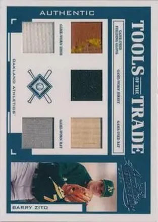 2004 Playoff Absolute Memorabilia - Tools of the Trade Material Five #TT-18 - Barry Zito - Oakland Athletics