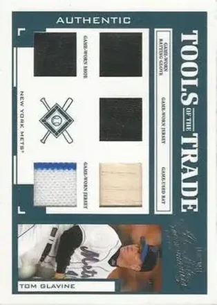2004 Playoff Absolute Memorabilia - Tools of the Trade Material Five #TT-142 - Tom Glavine - New York Mets