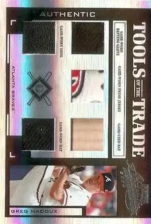 2004 Playoff Absolute Memorabilia - Tools of the Trade Material Five PS #TT-55 - Greg Maddux - Atlanta Braves