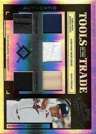 2004 Playoff Absolute Memorabilia - Tools of the Trade Material Five PS #TT-124 - Roberto Alomar - Cleveland Indians