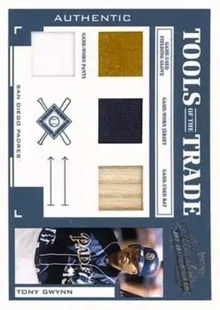 2004 Playoff Absolute Memorabilia - Tools of the Trade Material Quad #TT-144 - Tony Gwynn - San Diego Padres