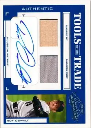2004 Playoff Absolute Memorabilia - Tools of the Trade Material Signature Combo #TT-130 - Roy Oswalt - Houston Astros