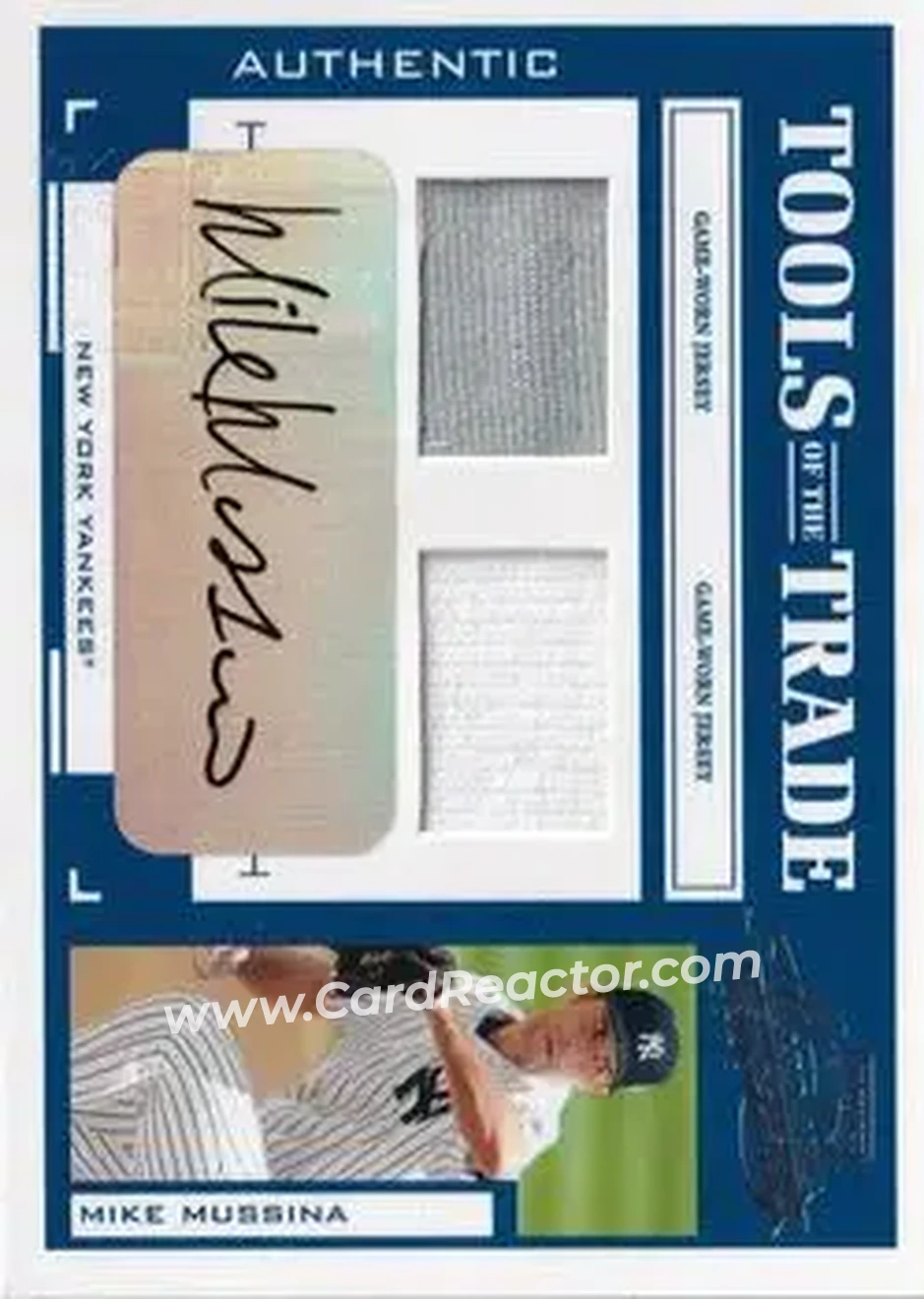 2004 Playoff Absolute Memorabilia - Tools of the Trade Material Signature Combo #TT-TT-98 - Mike Mussina - New York Yankees - Front
