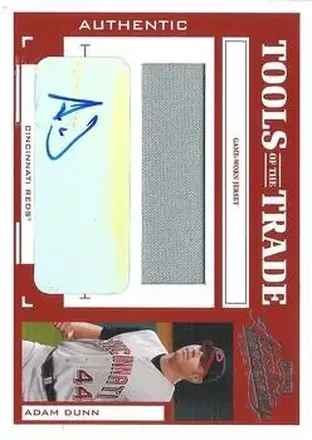 2004 Playoff Absolute Memorabilia - Tools of the Trade Material Signature Single #TT-2 - Adam Dunn - Cincinnati Reds