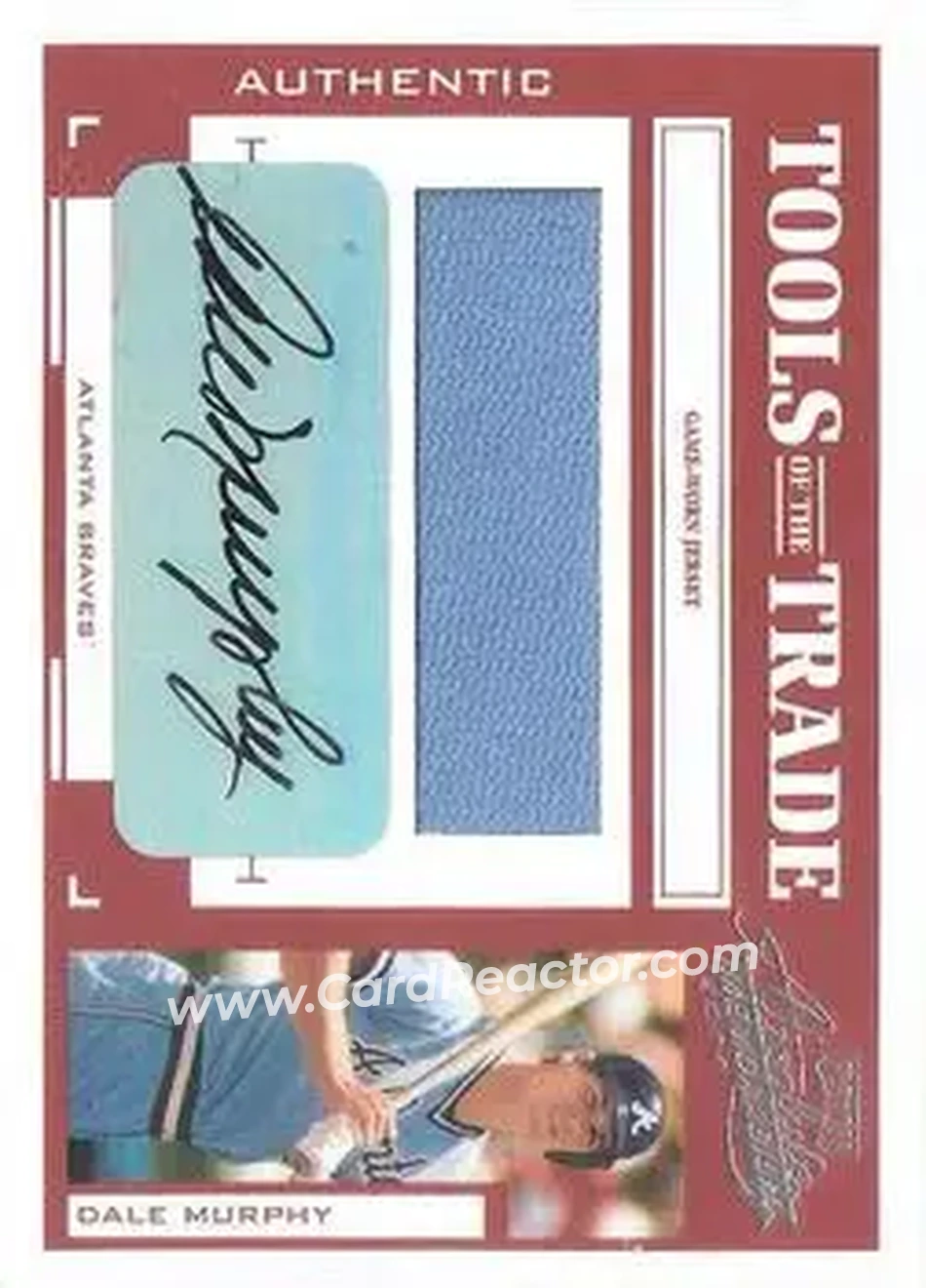 2004 Playoff Absolute Memorabilia - Tools of the Trade Material Signature Single #TT-37 - Dale Murphy - Atlanta Braves - Front