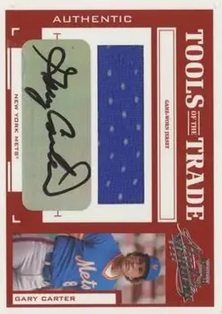 2004 Playoff Absolute Memorabilia - Tools of the Trade Material Signature Single #TT-51 - Gary Carter - New York Mets