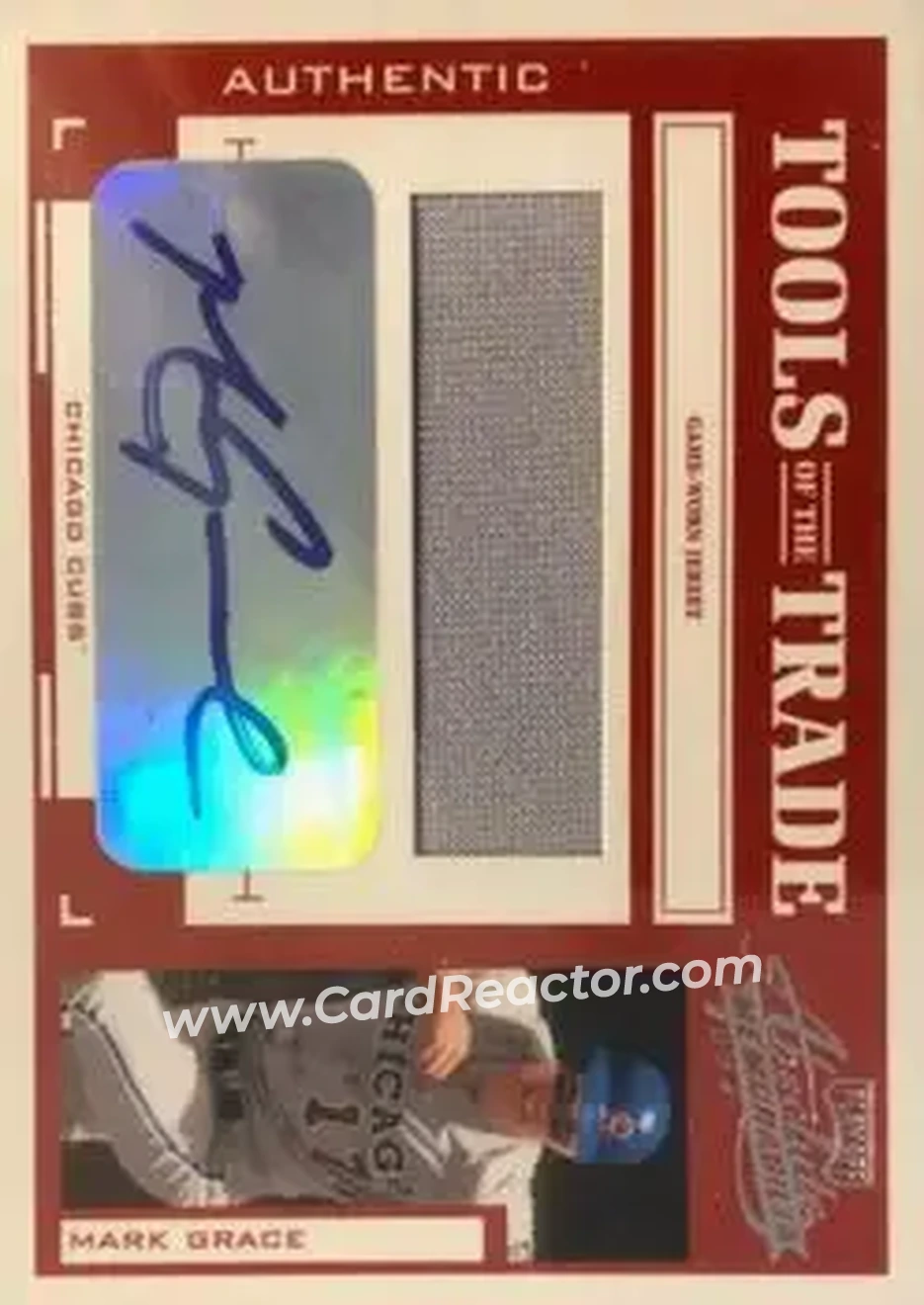 2004 Playoff Absolute Memorabilia - Tools of the Trade Material Signature Single #TT-88 - Mark Grace - Chicago Cubs - Front