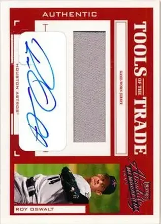 2004 Playoff Absolute Memorabilia - Tools of the Trade Material Signature Single #TT-130 - Roy Oswalt - Houston Astros
