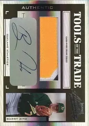 2004 Playoff Absolute Memorabilia - Tools of the Trade Material Signature Single PS #TT-18 - Barry Zito - Oakland Athletics