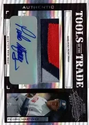 2004 Playoff Absolute Memorabilia - Tools of the Trade Material Signature Single PS #TT-113 - Pedro Martinez - Boston Red Sox