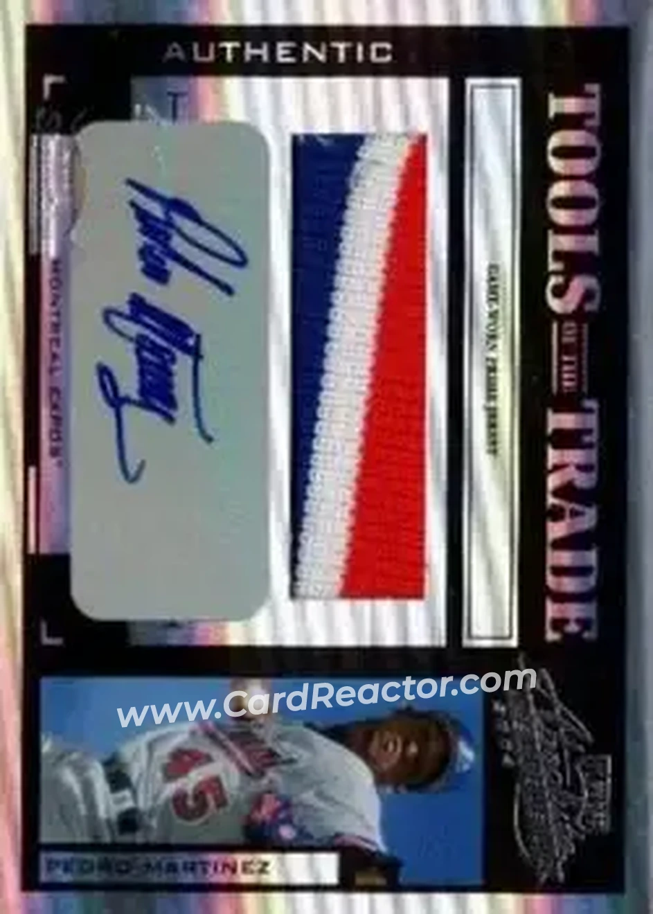 2004 Playoff Absolute Memorabilia - Tools of the Trade Material Signature Single PS #TT-114 - Pedro Martinez - Montreal Expos - Front