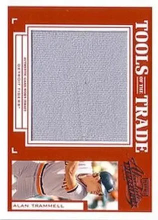 2004 Playoff Absolute Memorabilia - Tools of the Trade Material Single Jumbo #TT-3 - Alan Trammell - Detroit Tigers