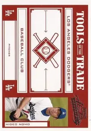 2004 Playoff Absolute Memorabilia - Tools of the Trade Red #TT-57 - Hideo Nomo - Los Angeles Dodgers