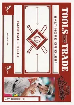 2004 Playoff Absolute Memorabilia - Tools of the Trade Red #TT-65 - Jay Gibbons - Baltimore Orioles