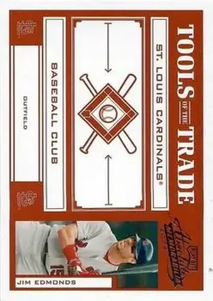 2004 Playoff Absolute Memorabilia - Tools of the Trade Red #TT-69 - Jim Edmonds - St. Louis Cardinals