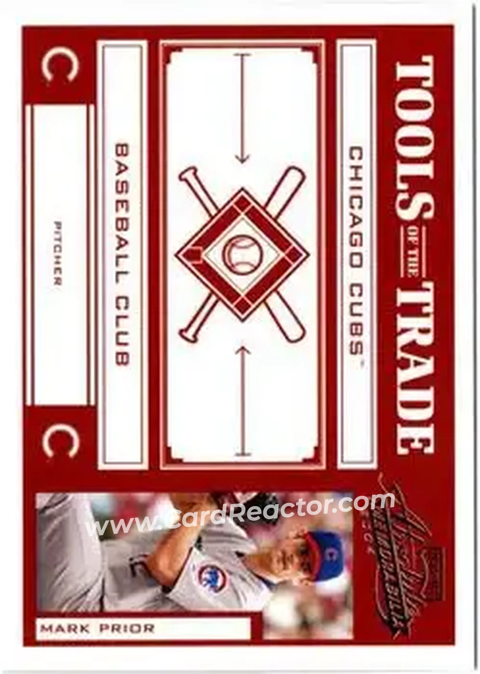 2004 Playoff Absolute Memorabilia - Tools of the Trade Red #TT-91 - Mark Prior - Chicago Cubs - Front