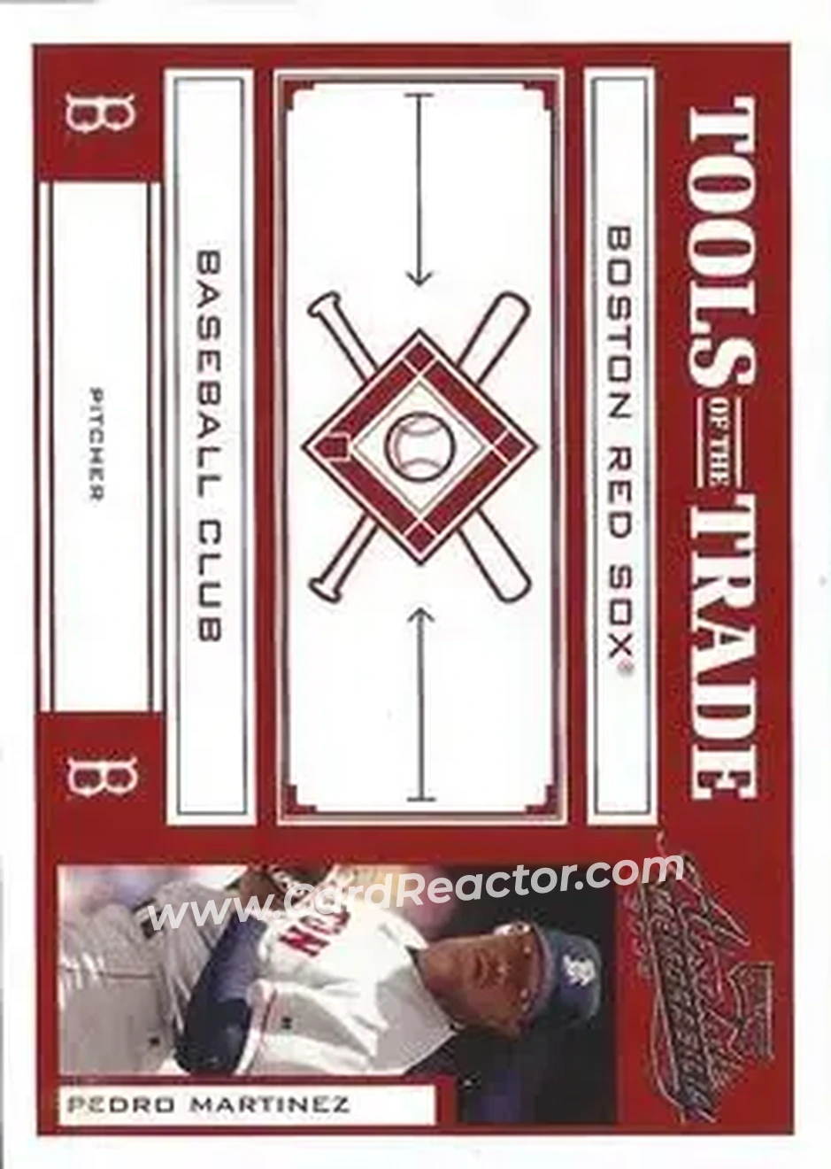 2004 Playoff Absolute Memorabilia - Tools of the Trade Red #TT-113 - Pedro Martinez - Boston Red Sox - Front