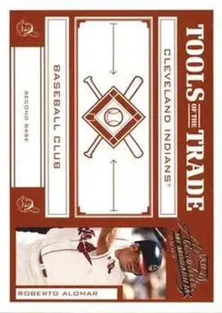 2004 Playoff Absolute Memorabilia - Tools of the Trade Red #TT-124 - Roberto Alomar - Cleveland Indians