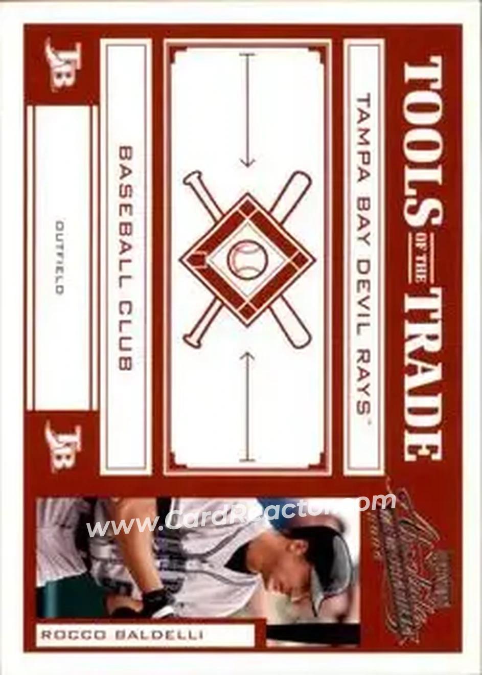 2004 Playoff Absolute Memorabilia - Tools of the Trade Red #TT-125 - Rocco Baldelli - Tampa Bay Devil Rays - Front