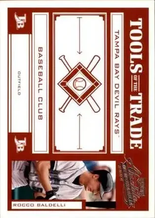 2004 Playoff Absolute Memorabilia - Tools of the Trade Red #TT-125 - Rocco Baldelli - Tampa Bay Devil Rays