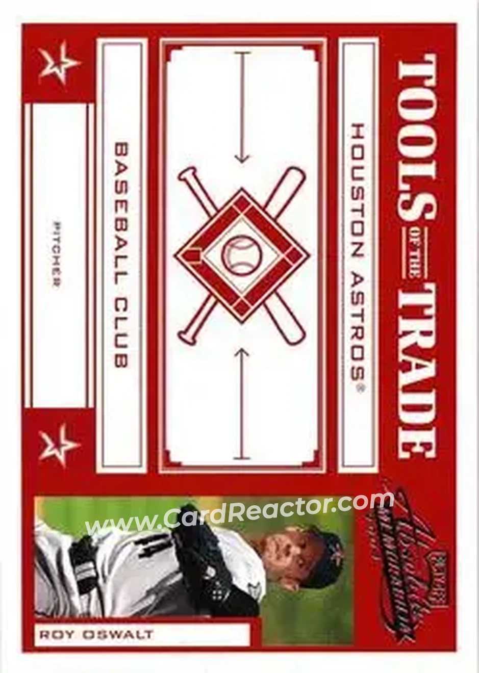 2004 Playoff Absolute Memorabilia - Tools of the Trade Red #TT-130 - Roy Oswalt - Houston Astros - Front