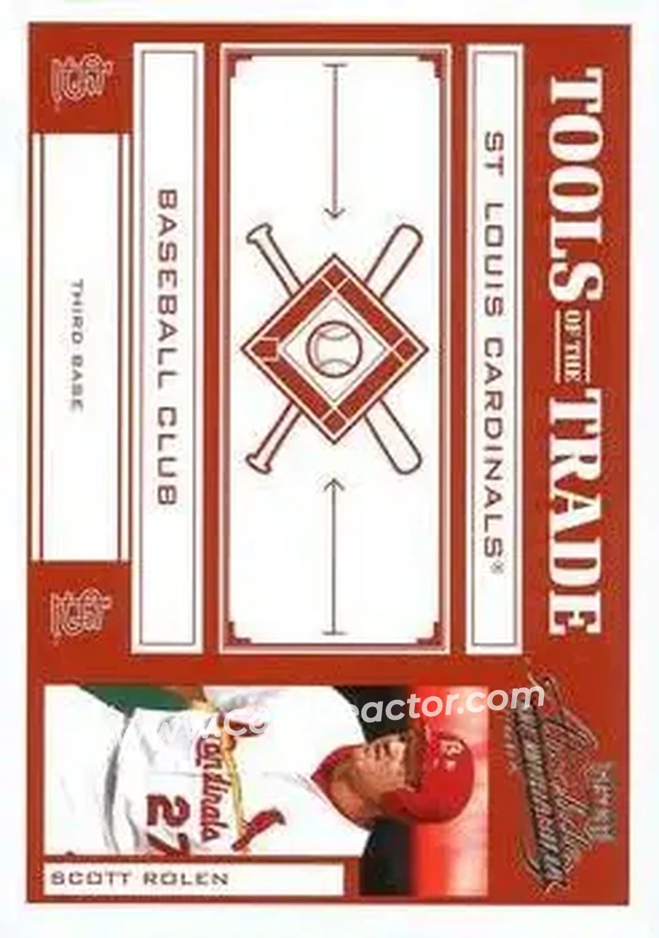 2004 Playoff Absolute Memorabilia - Tools of the Trade Red #TT-135 - Scott Rolen - St. Louis Cardinals - Front