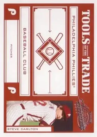 2004 Playoff Absolute Memorabilia - Tools of the Trade Red #TT-137 - Steve Carlton - Philadelphia Phillies