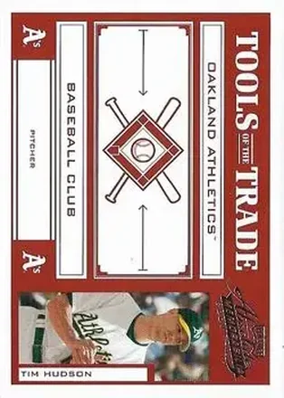 2004 Playoff Absolute Memorabilia - Tools of the Trade Red #TT-138 - Tim Hudson - Oakland Athletics