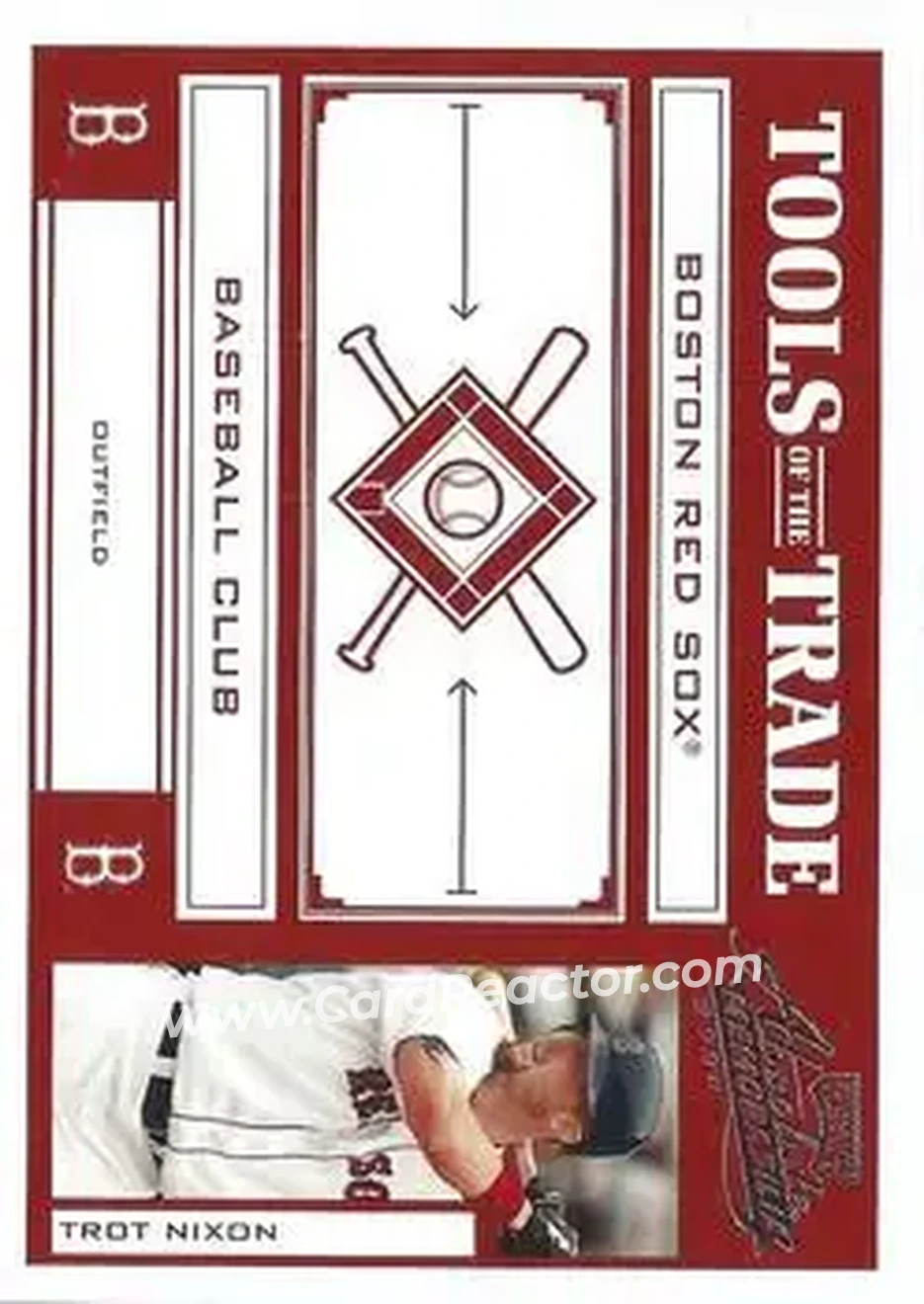 2004 Playoff Absolute Memorabilia - Tools of the Trade Red #TT-146 - Trot Nixon - Boston Red Sox - Front