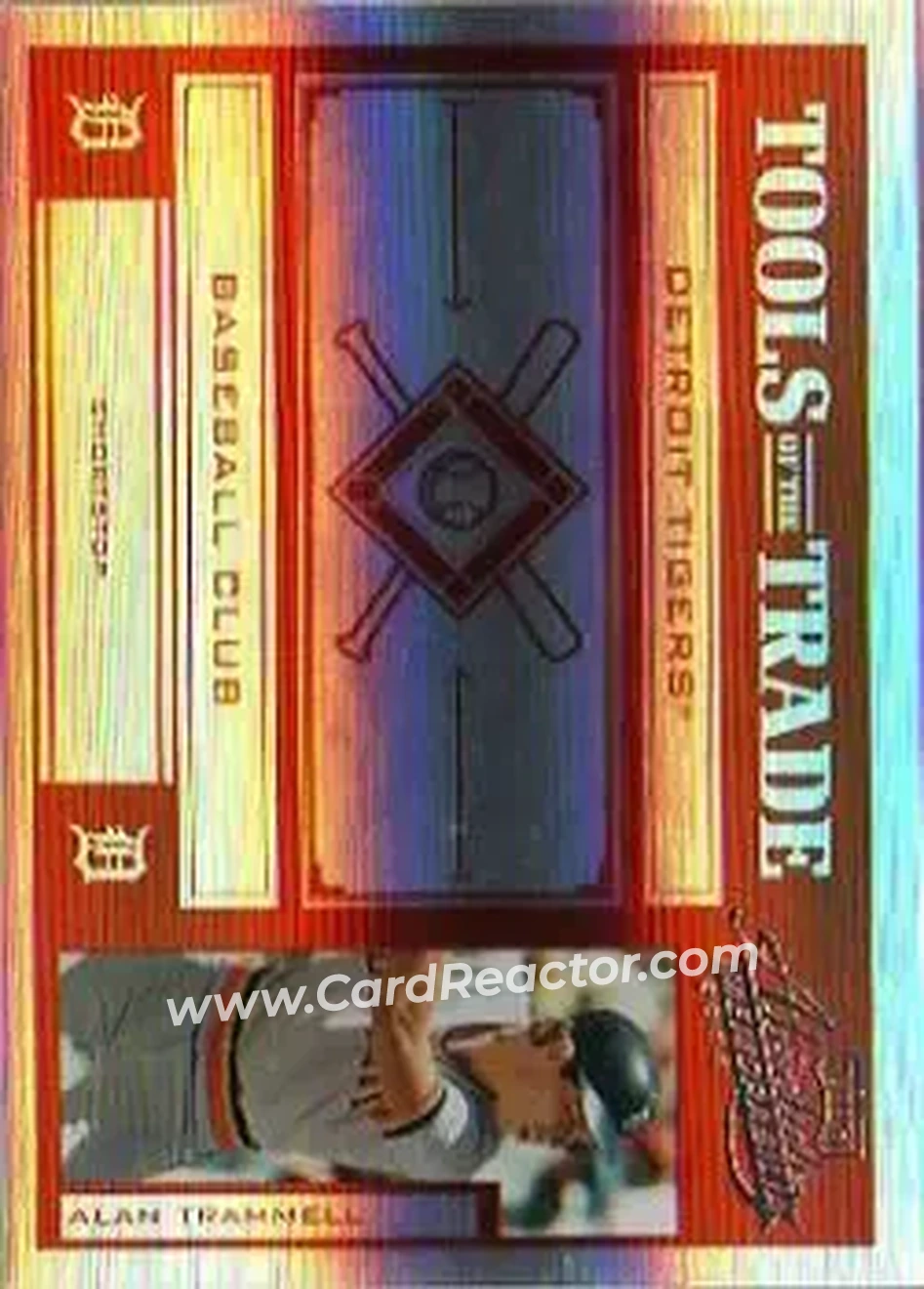 2004 Playoff Absolute Memorabilia - Tools of the Trade Red Spectrum #TT-3 - Alan Trammell - Detroit Tigers - Front