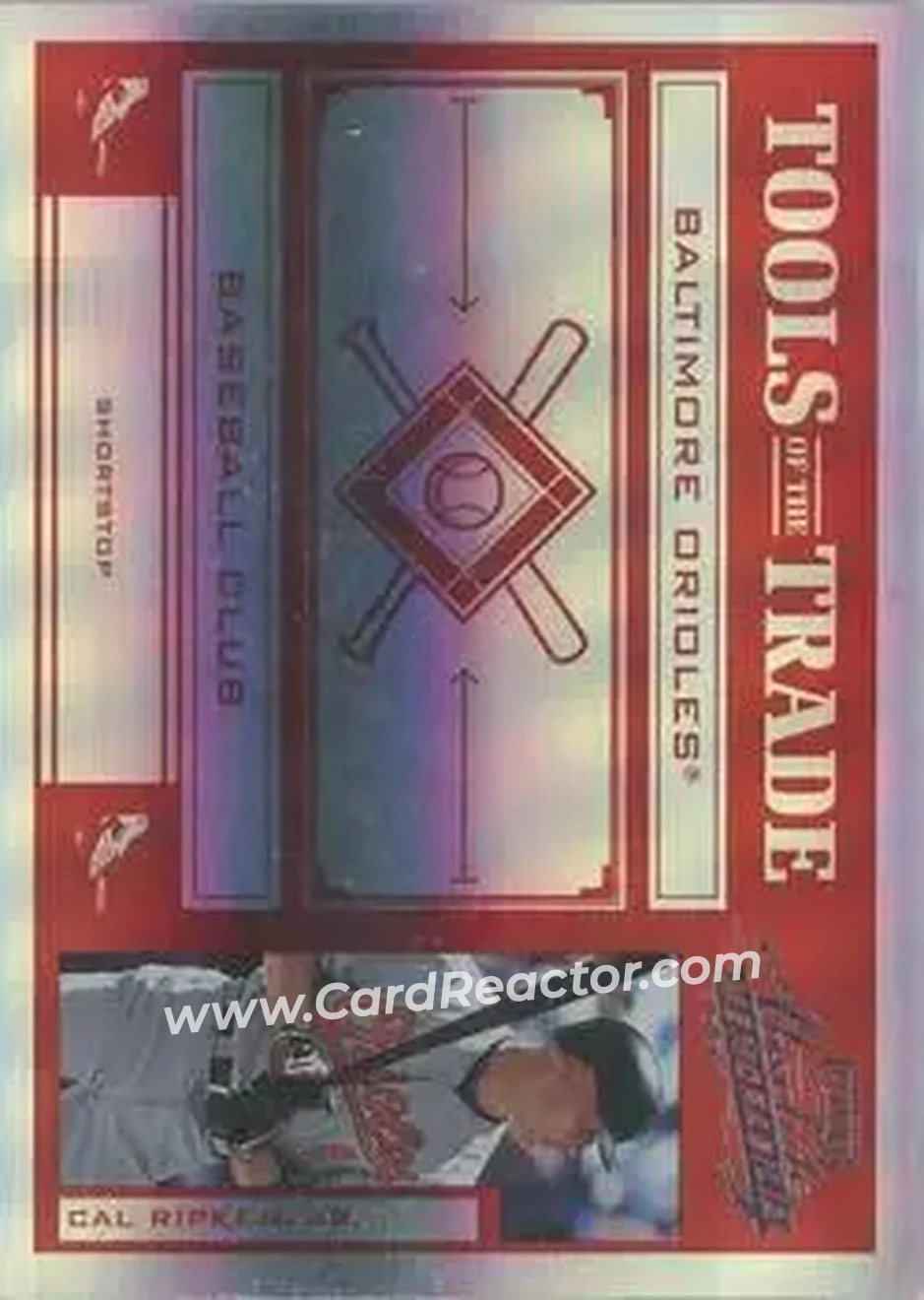 2004 Playoff Absolute Memorabilia - Tools of the Trade Red Spectrum #TT-25 - Cal Ripken - Baltimore Orioles - Front