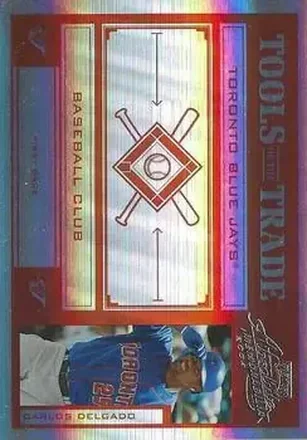 2004 Playoff Absolute Memorabilia - Tools of the Trade Red Spectrum #TT-27 - Carlos Delgado - Toronto Blue Jays