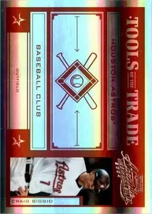 2004 Playoff Absolute Memorabilia - Tools of the Trade Red Spectrum #TT-32 - Craig Biggio - Houston Astros