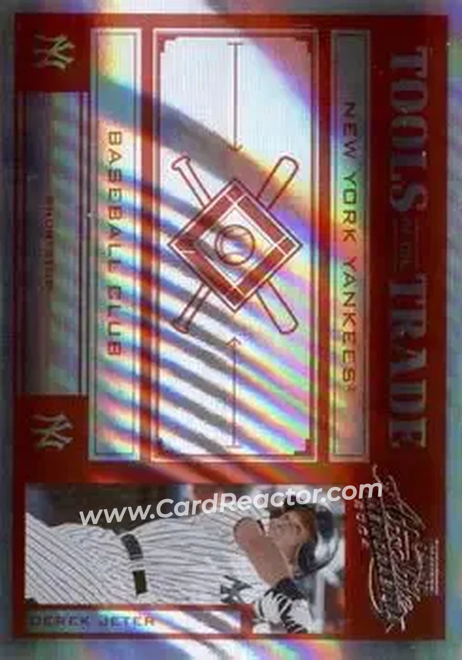 2004 Playoff Absolute Memorabilia - Tools of the Trade Red Spectrum #TT-39 - Derek Jeter - New York Yankees - Front