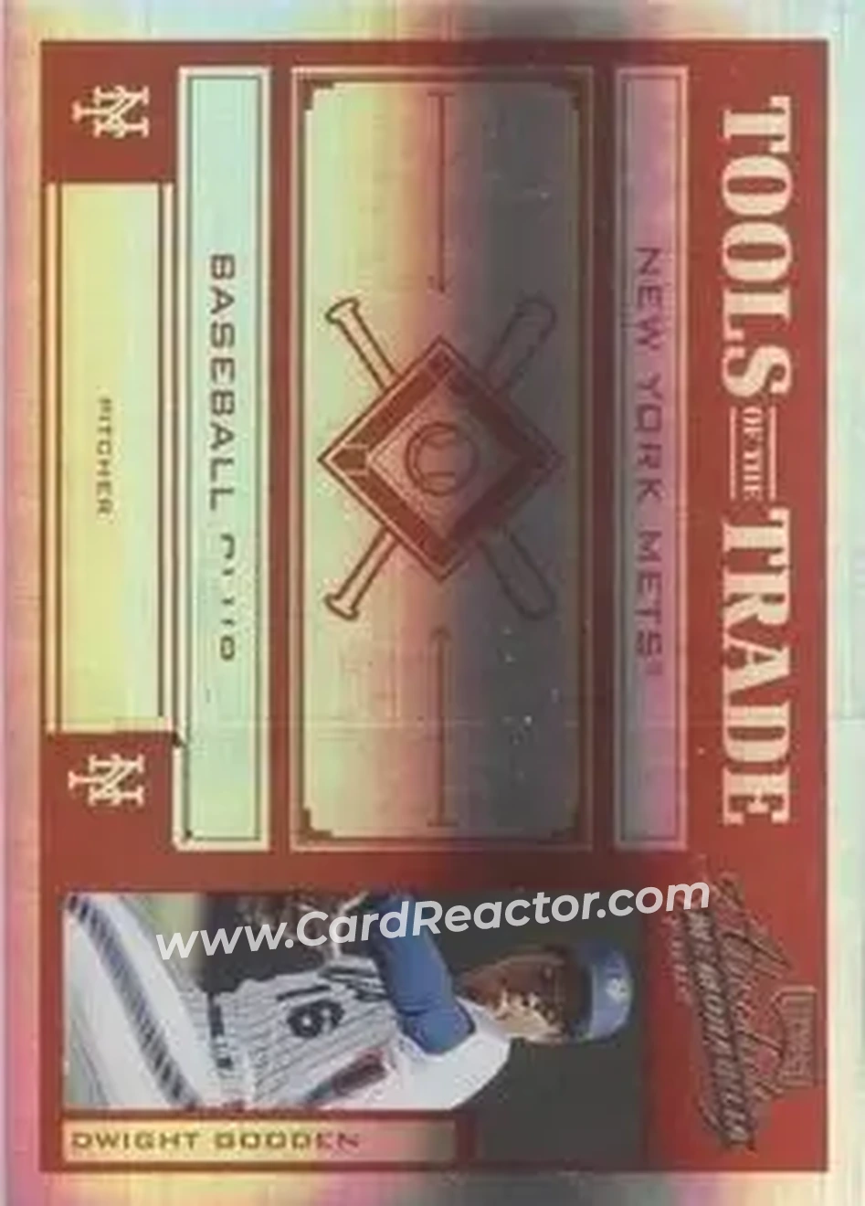 2004 Playoff Absolute Memorabilia - Tools of the Trade Red Spectrum #TT-45 - Dwight Gooden - New York Mets - Front 2004 Playoff Absolute Memorabilia - Tools of the Trade Red Spectrum #TT-45 - Dwight Gooden - New York Mets - Front