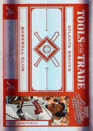 2004 Playoff Absolute Memorabilia - Tools of the Trade Red Spectrum #TT-52 - Gary Sheffield - Atlanta Braves