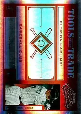 2004 Playoff Absolute Memorabilia - Tools of the Trade Red Spectrum #TT-58 - Ivan Rodriguez - Florida Marlins