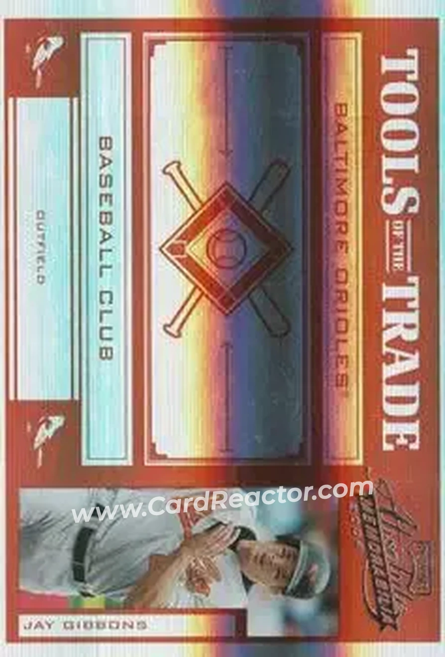 2004 Playoff Absolute Memorabilia - Tools of the Trade Red Spectrum #TT-65 - Jay Gibbons - Baltimore Orioles - Front