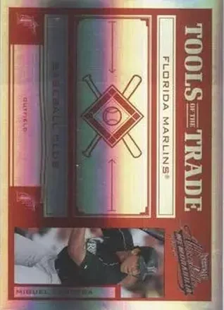2004 Playoff Absolute Memorabilia - Tools of the Trade Red Spectrum #TT-94 - Miguel Cabrera - Florida Marlins