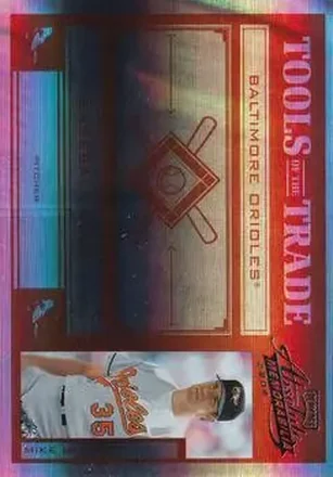 2004 Playoff Absolute Memorabilia - Tools of the Trade Red Spectrum #TT-97 - Mike Mussina - Baltimore Orioles
