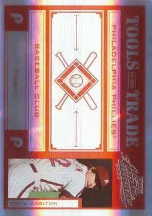 2004 Playoff Absolute Memorabilia - Tools of the Trade Red Spectrum #TT-137 - Steve Carlton - Philadelphia Phillies