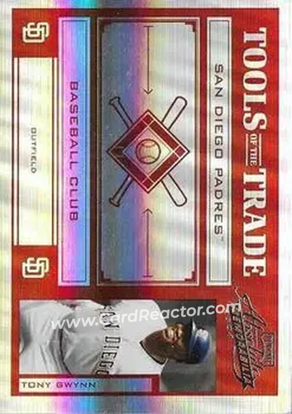 2004 Playoff Absolute Memorabilia - Tools of the Trade Red Spectrum #TT-143 - Tony Gwynn - San Diego Padres - Front