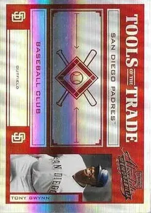 2004 Playoff Absolute Memorabilia - Tools of the Trade Red Spectrum #TT-143 - Tony Gwynn - San Diego Padres