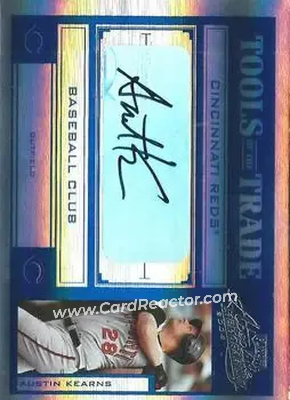 2004 Playoff Absolute Memorabilia - Tools of the Trade Signature Blue Spectrum #TT-17 - Austin Kearns - Cincinnati Reds - Front
