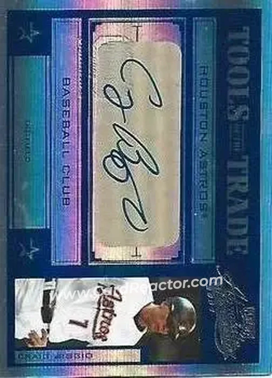 2004 Playoff Absolute Memorabilia - Tools of the Trade Signature Blue Spectrum #TT-32 - Craig Biggio - Houston Astros - Front