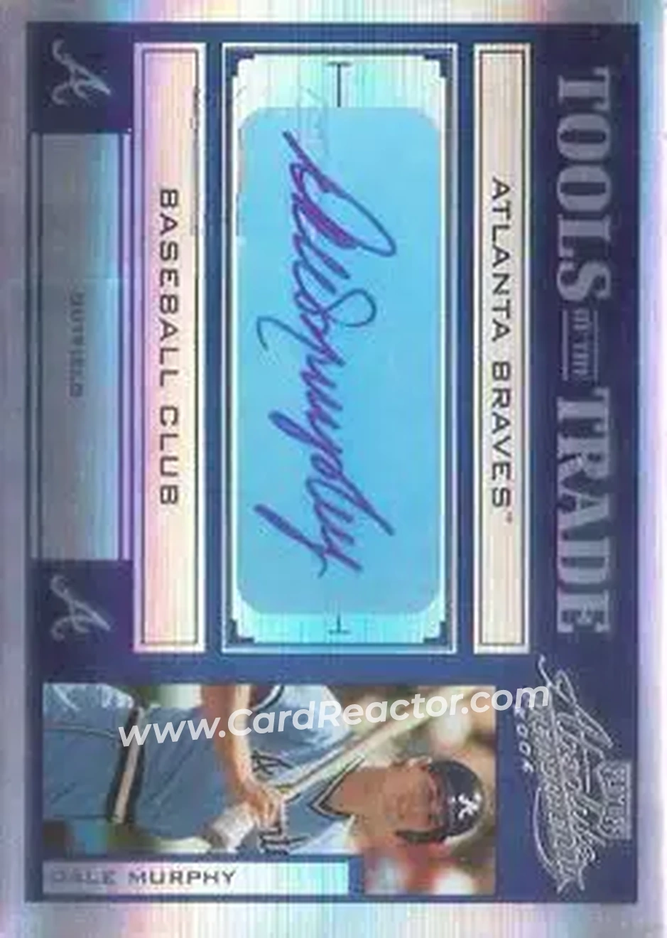 2004 Playoff Absolute Memorabilia - Tools of the Trade Signature Blue Spectrum #TT-37 - Dale Murphy - Atlanta Braves - Front