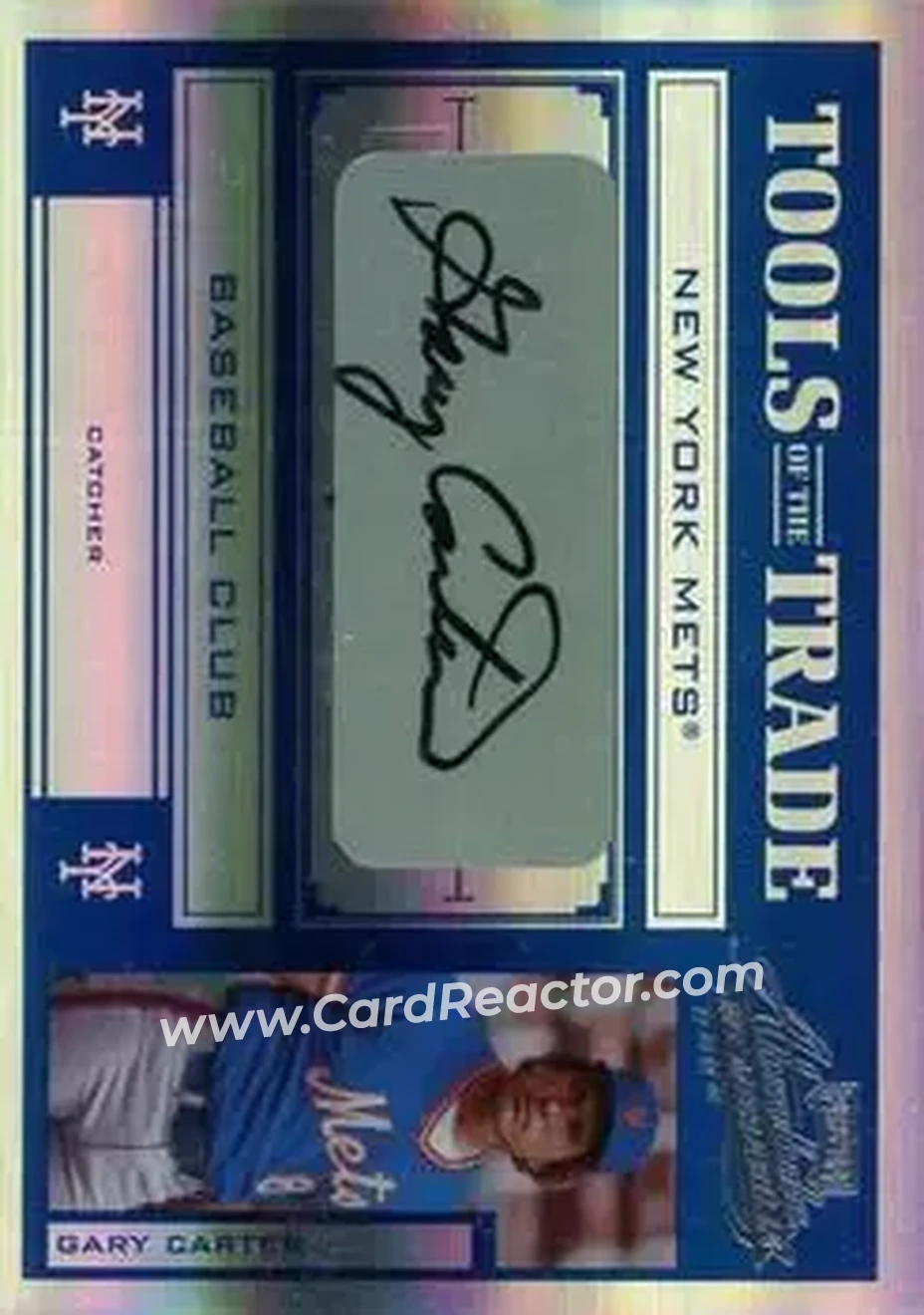 2004 Playoff Absolute Memorabilia - Tools of the Trade Signature Blue Spectrum #TT-51 - Gary Carter - New York Mets - Front