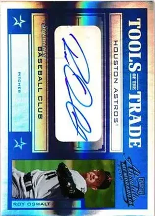2004 Playoff Absolute Memorabilia - Tools of the Trade Signature Blue Spectrum #TT-130 - Roy Oswalt - Houston Astros